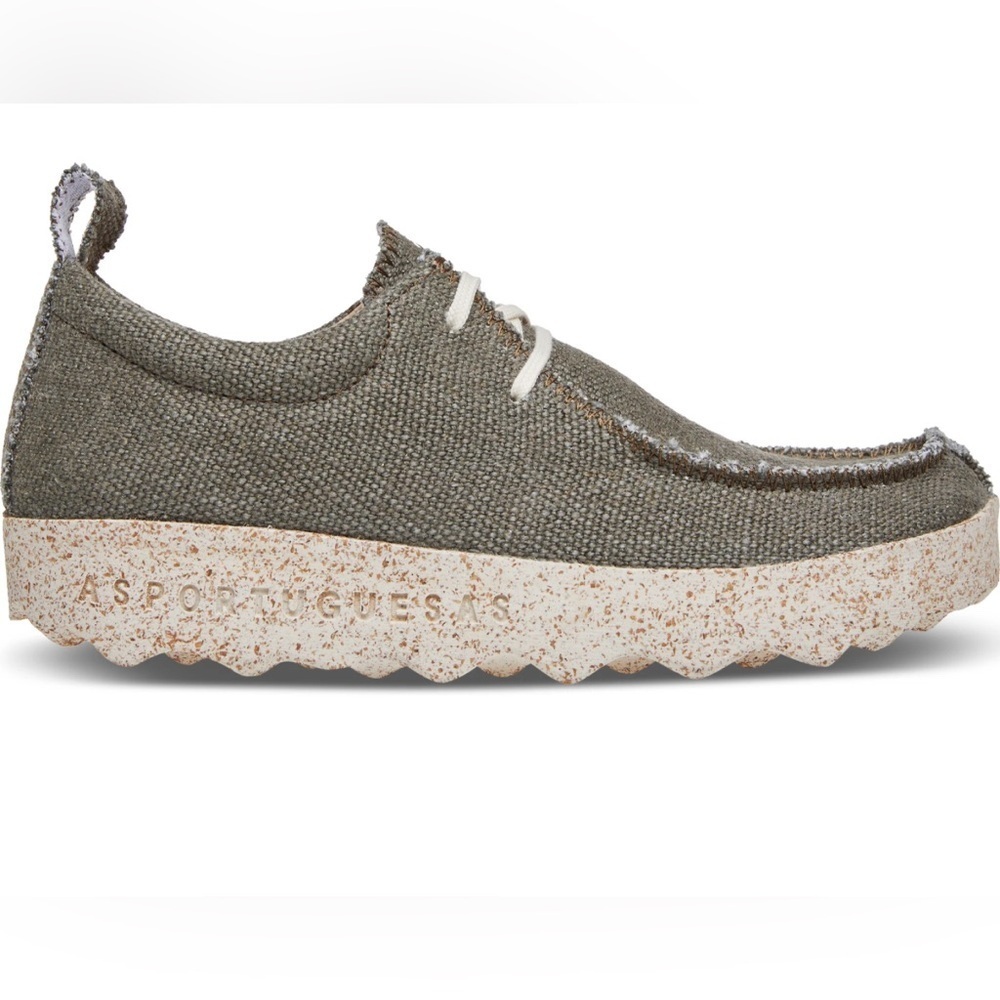ASPORTUGUESAS Men's Casual Gray Green Chat Lace up Shoes size 7.5